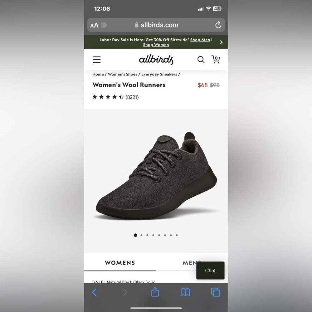 Allbirds Wool Runners, size 11 women’s
